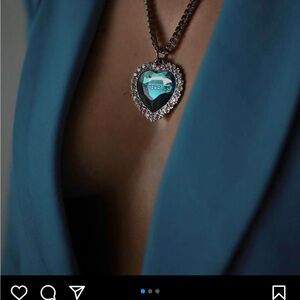 Vetements Heart silver blue Necklace